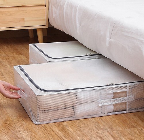 2erSet 68L stabile Unterbett-Aufbewahrungsbox Schublade Bettkasten für Kleidung - Bild 5 von 7