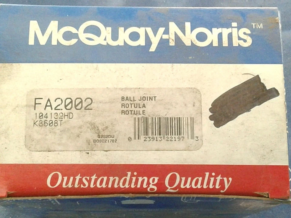 Junta rótula McQuay-Norris FA2002 superior Ford E150-450 F250-350 SD appl 2003-19 Foto 2 de 4
