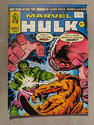 The Mighty World of Marvel #213, October 27th 1976, Marvel UK Comic, Hulk