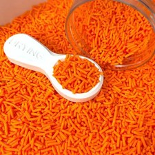 FAKE Bright Orange Polymer Clay Sprinkle Pieces NOT EDIBLE D28-34