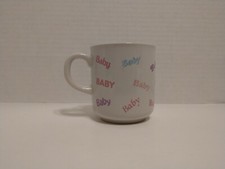 Baby Mug/Cup Vintage Russ Berrie Co. Korea Blocks 6oz 8008