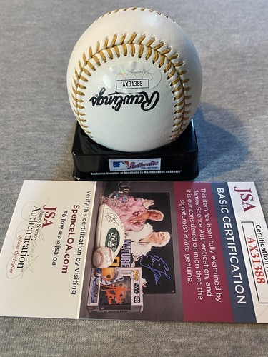 JESSE BARFIELD AUTOGRAPH RAWLINGS GOLD GLOVE BASEBALL JSA AX31388 - Picture 2 of 2