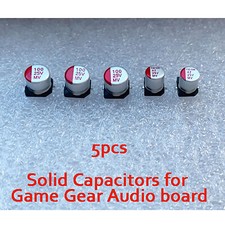 5PCS Solid Capacitors Replacement Part for Sega Game Gear Audio Board Repair Kit