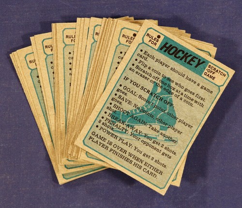 1974-75 Topps Hockey #NNO Lot/25 Scratch-Off Game Unscratched EX to NM - Picture 2 of 4