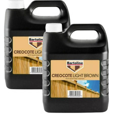 Bartoline Creocote Oil Based Timber Treatment Light Brown Creosote 4L Multi Pack