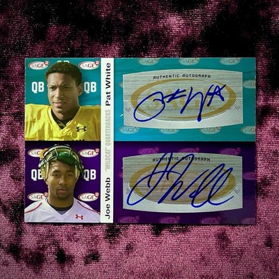 Pat White Joe Webb 2009 SAGE Dual Auto RC MINT Wildcat QB s WVU Rookie Jersey SP