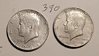 KENNEDY HALF DOLLAR,  90% SILVER, 1964-P,  1964-D,  ----390