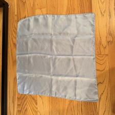 Imperial Handkerchief Hand Made Solid Light Gray 100 Silk Pocket Square 16"