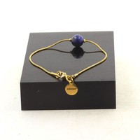 Edelsteine Und Mineralien. Armband Aus Edelstahl Mit 1 Perle Lapis Lazuli