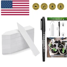 100 Pcs 4 Inch Plastic Plant Garden Labels Pot Marker Nursery Garden Stake Ta...