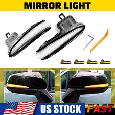 Clear Sequential LED Side Mirror Blinker Signal Lights For 2016-23 Toyota Tacoma