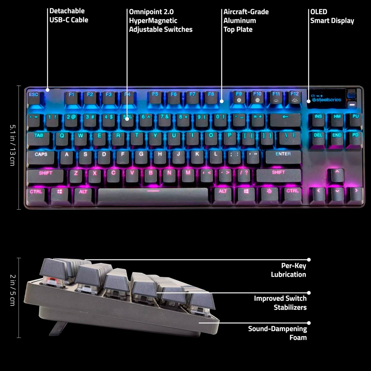 SteelSeries Apex Pro TKL (2023) HyperMagnetic Switches RGB Wired