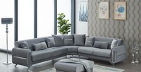 Polstersofa Ecksofa L Form Sofa Stoffsofa Grau Couch Eck Design Luxus