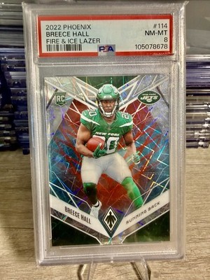 Breece Hall 2022 Phoenix Rookies Fire & Ice Lazer  RC /50!! #114 PSA 8 POP 1 🔥