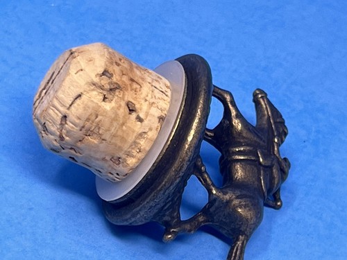 Blanton's Bourbon Whiskey Bottle Brass Stopper Topper Letter O Horse Jockey - Picture 6 of 7