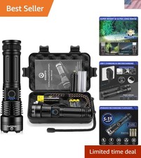 Powerful Rechargeable Flashlight - 10000 Lumens with Power Bank Functionality