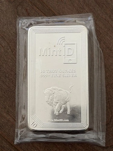 10 oz MintID Buffalo Silver Bar (AES-128 Encrypted) #5