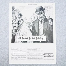 1947 Electric Light and Power Companies Thomas Edison Vintage Print Ad