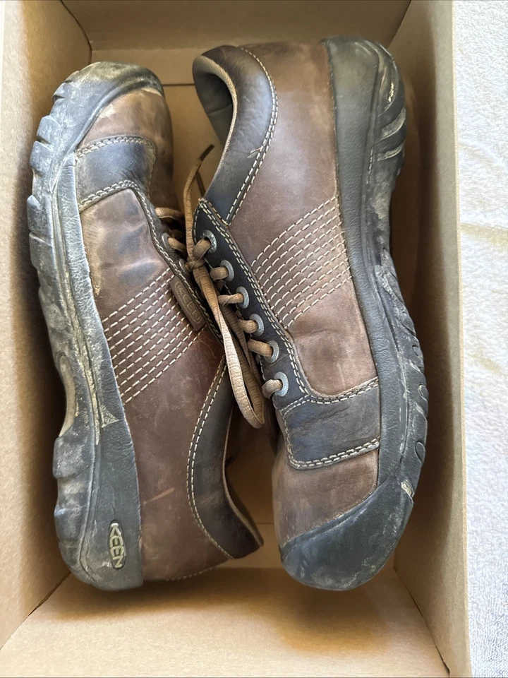 Мужские повседневные коричневые кожаные туфли на шнуровке KEEN Austin - Изображение 4 из 4