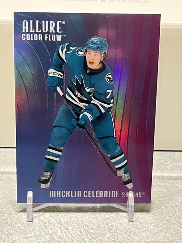 2025-26 Upper Deck Allure - Color Flow Macklin Celebrini #CF-28 Blue Purple