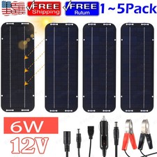 6W Solar Panel 12V Trickle Charge Battery Charger Maintainer Marine RV Car LOT