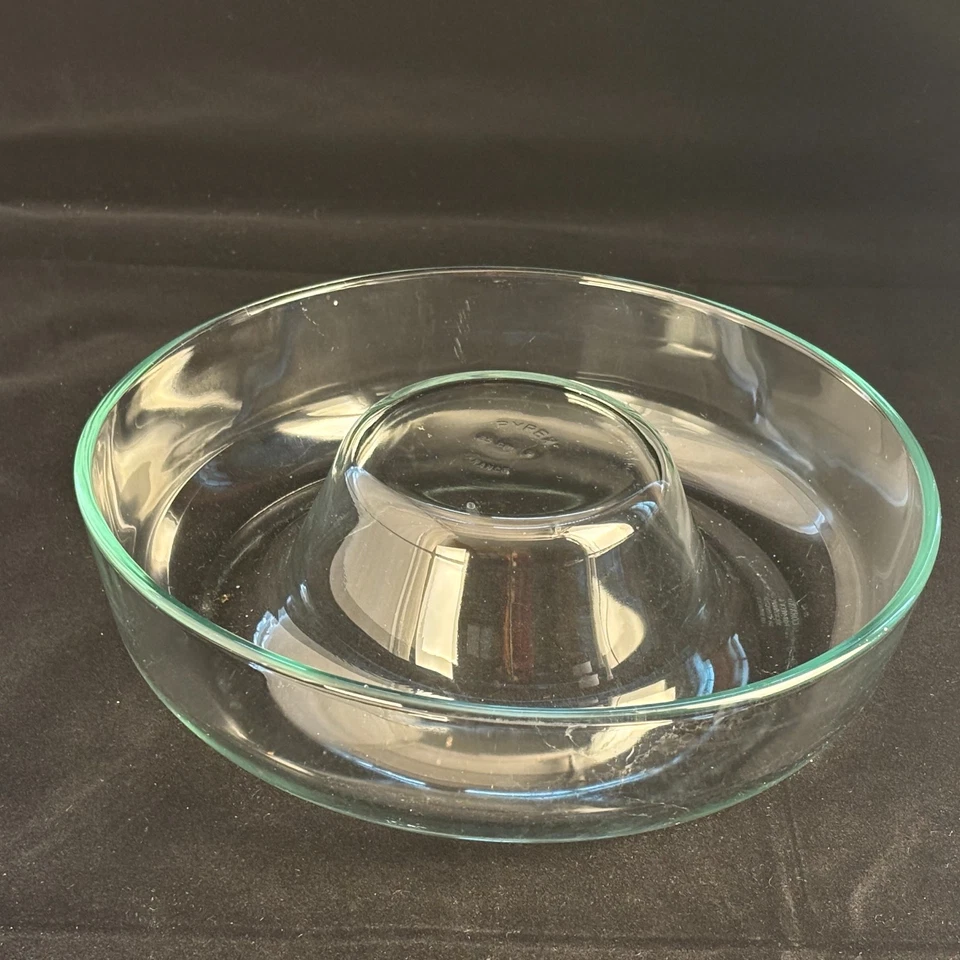 Pyrex Francia Bundt Pan Cake Anillo Gelatina Molde Vidrio Transparente 25cm Foto 2 de 4