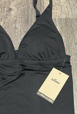 NWT Nike Swim Essential Layered Tankini Top Black Womens size Small MSRP 64