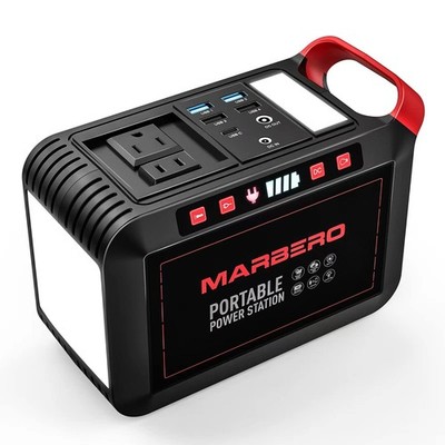 MARBERO 200W Portable Power Station 148Wh Camping Solar Generator Laptop Powe...