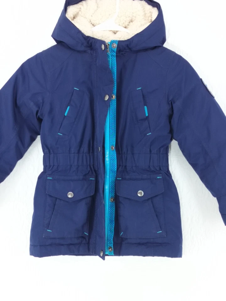 Chaqueta de Invierno Lands' End Niños Mediana 5-6 Crecimiento A-Long Unisex Azul #2424 Foto 3 de 4