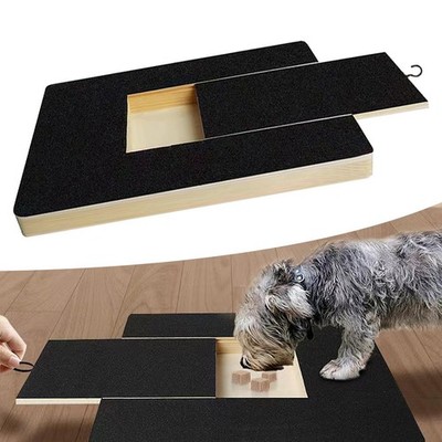Hunde Kratzbrett Aus Holz Mit Schleifpapier Für Krallenpflege Schwarz