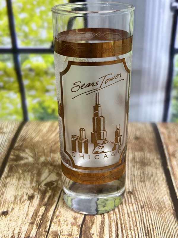 Vintage Shot Glass Chicago Sears Tower Culver