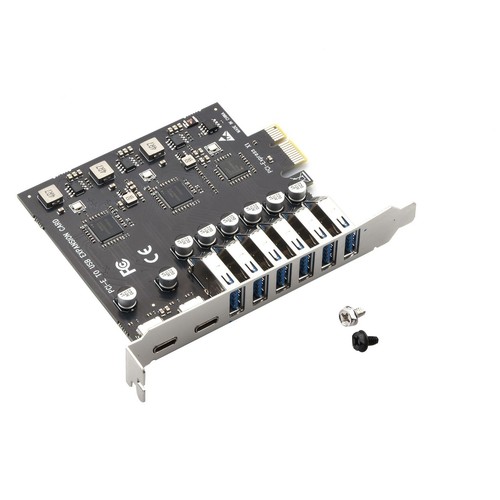 Expansion Card PCIE to 8 Ports USB 3.2 Gen1 Controller Type C 5Gbps Converter - Afbeelding 2 van 9
