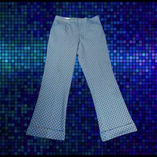 VTG 1970s MEN  S LEISURE SUIT POLYESTER DISCO BELLBOTTOM PANTS MOD SLACKS 35x30