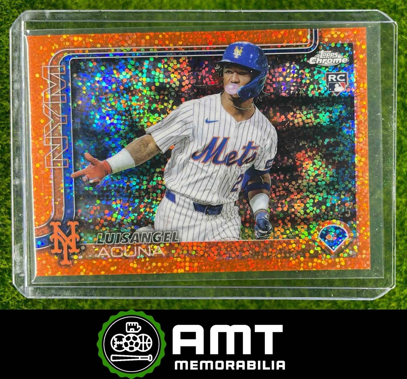 Luisangel Acuna /25 Image Variation 2025 Topps Chrome RC Orange Speckle Mets #56