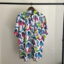 Dixxon Rhythm Colorful Summer Lightweight Button Up Mens XL Shirt