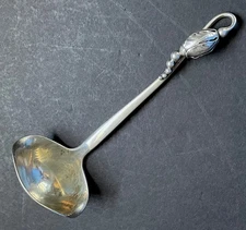 Georg Jensen Sterling Silver 7” Sauce Ladle No. 84 Blossom Pattern 70gm Denmark