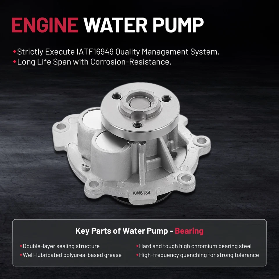 OEM Timing Belt Kit w/Water Pump Tensioning Wheel For Chevy Aveo 2009-2011 1.6L Foto 4 de 4