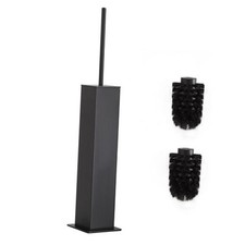 Black Toilet Brush and Holder,Toilet Bowl Brush with Extra Long 1 Matte Black