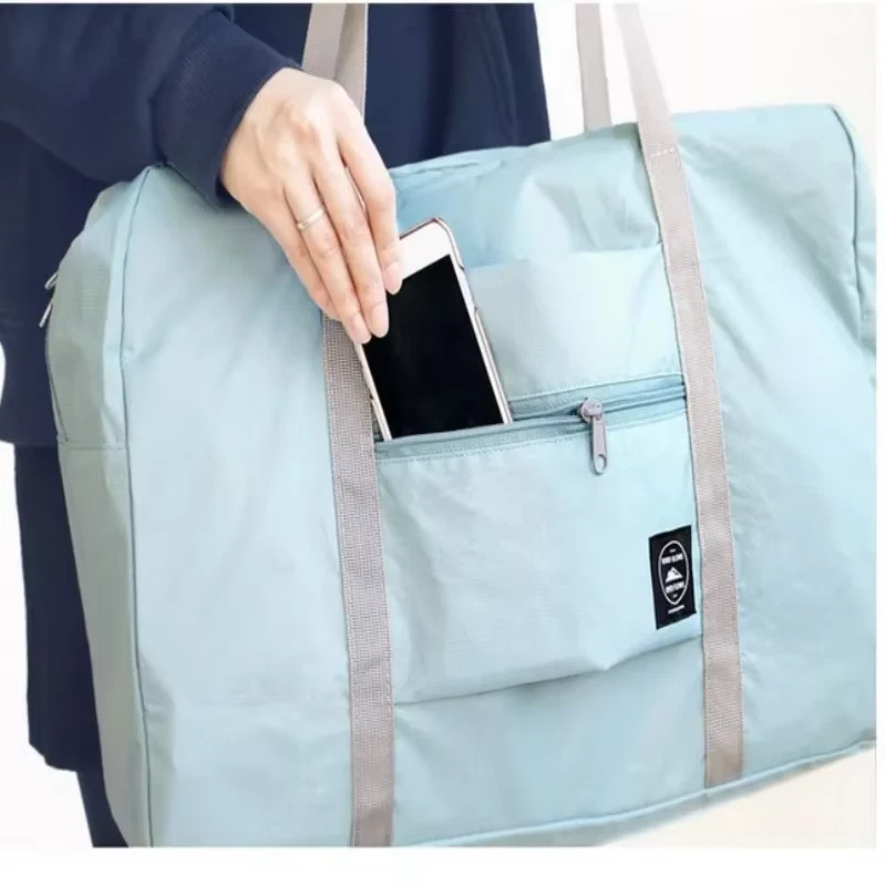 Sac de Voyage Cabine Avion Pliable Femme Sport Week end Nuit Léger Nylon Grand - Photo 2/4