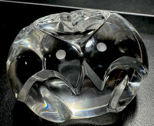 Steuben Glass Crystal #8397 Love Object Dove Hand Cooler Paperweight Figurine