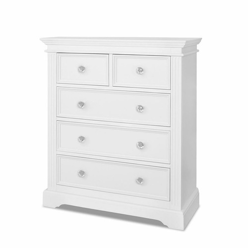 White Chest of Drawers Gainsborough 2+3 Chest 5 Drawer Bedroom