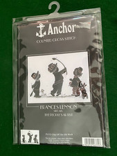 NEU ANKER GEZÄHLT KREUZSTICH SET FRANCES LENNON CHIP DES ALTEN BLOCKS / GOLF