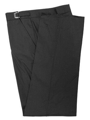 Men's Black Tuxedo Pants Flat Front with Narrow Satin Stripe 28 Waist 28 Length
