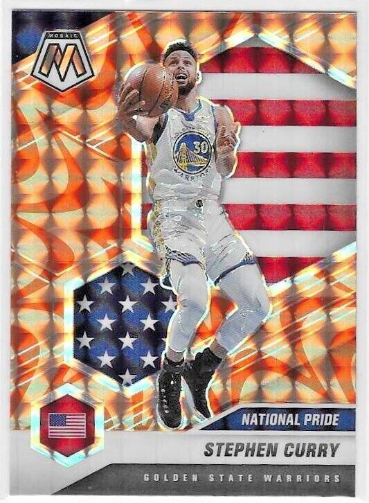 2020 PANINI MOSAIC STEPHEN CURRY NATIONAL PRIDE ORANGE REACTIVE G.S. WARRIORS