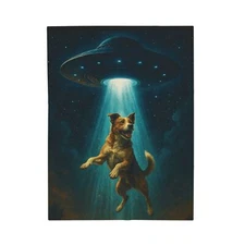 Cosmic Canine Velveteen Plush Blanket,