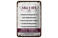 Blechschild Spruch 12X18 Cm Oma Und Opa Gmbh Deko Schild