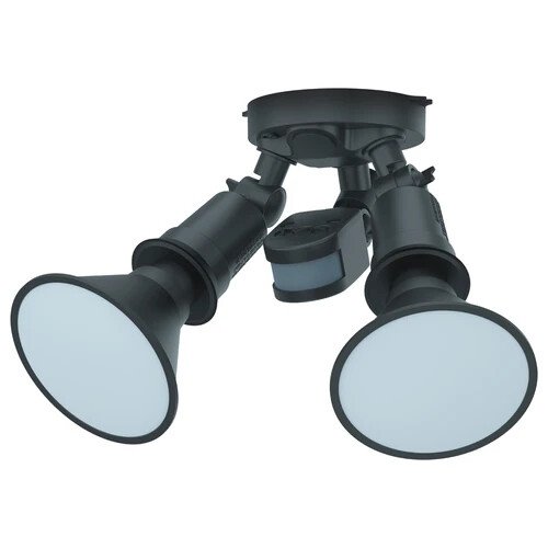Arlec Twin Head Hardwired PAR38 Floodlight With Sensor 20W 1900 Lumens - Picture 2 of 4