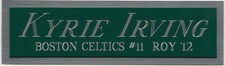 KYRIE IRVING CELTICS NAMEPLATE AUTOGRAPHED Signed JERSEY-BASKETBALL-PHOTO-FLOOR