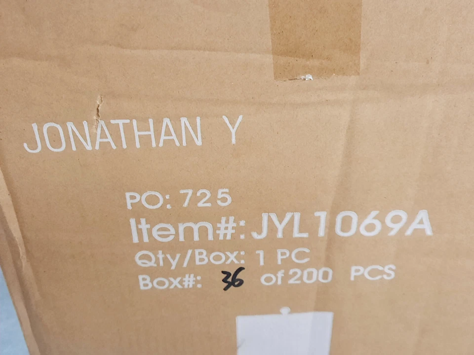 Jyl1069a Edward 27" Lámpara de Mesa LED Vidrio/Cristal Contemporánea Transición Bedsi Foto 3 de 4