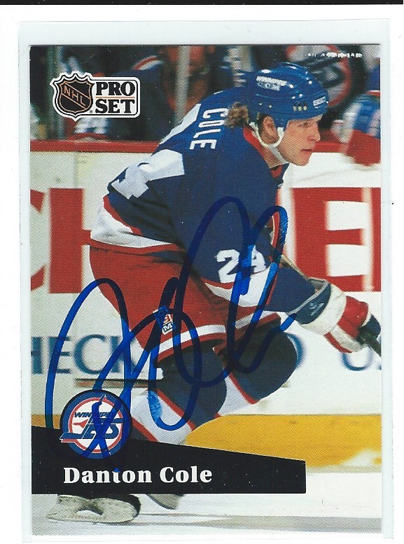 Danton Cole Signed 1991/92 Pro Set French Card #263
